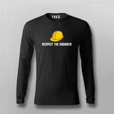 Respect The Engineer  Full Sleeve T-Shirt For Men India