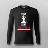 Yoga Is My SuperPower Yoga Full Sleeve  T-shirt For Men Online Teez 