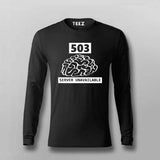 Programming-error full sleeve t-shirt for men