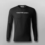 Document Type Human Full sleeve T-shirt For Men Online Teez