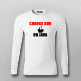 Coders Run On Java T-Shirt For Men