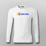 Blender Computer Software Full Sleeve  T-shirt For Men 
