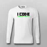 I Code To Burn Off The Crazy Full Sleeve T- Shirt For Men India