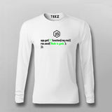 Node is geek Full Sleeve T-Shirt For Men Online