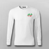 Candlestick Share Market Logo Full Sleeve T-shirt For Men India
