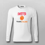 Sweeter than Jalebi Hindi Funny Desi T-shirt For Men.