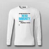 Nerd Immunity T-shirt For Men