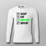 Sleep Eat ChatGPT Repeat T-shirt For Men