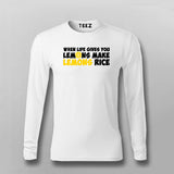 When Life Give You Lemons Make Lemon Full Sleeve T-Shirt For Men India