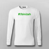 Hashbang /bin/zsh  Full Sleeve T-Shirt For Men India 