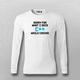  Sorry for what i said C++ while coding full sleeve T-shirt for men coding