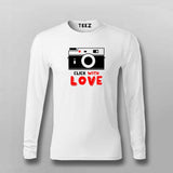 Click With Love Full Sleeve T-Shirt For Men India