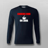 Coders Run On Java T-Shirt For Men