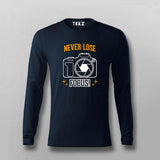 Never Lose Focus Photography Camera  T-Shirt For Men