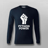 Python power full  sleeve t-shirt for men programmer