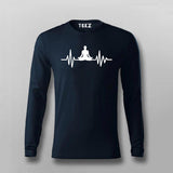 Yoga Heartbeat Cotton Tee for Yoga Enthusiasts
