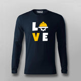 Civil Engineer Love  Full Sleeve T-Shirt For Men  India