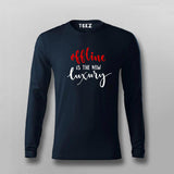 Offline Is The New Luxury Full Sleeve  T-Shirt For Men  India