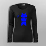 Simple Illustration of a nuclear bomb Full Sleeve T-Shirt For Women Online India