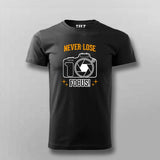 Never Lose Focus Photography Camera  T-Shirt For Men Online India