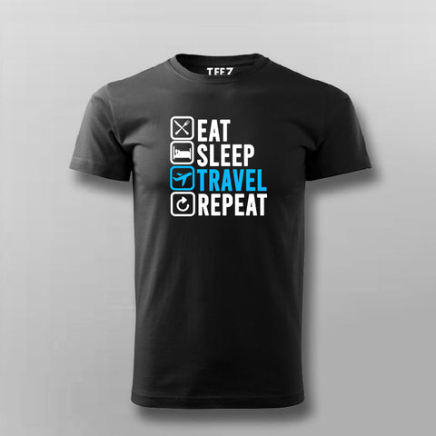 Eat Sleep Travel Repeat T-shirt For Men