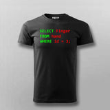 Programmer Humor Middle Finger T-Shirt For Men