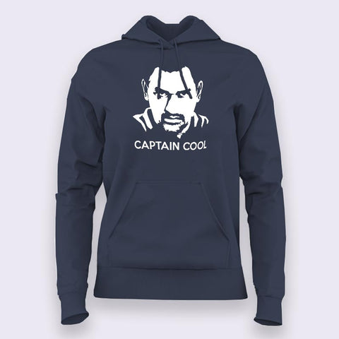 CSK-  Dhoni Captain Cool Hoodies For Women