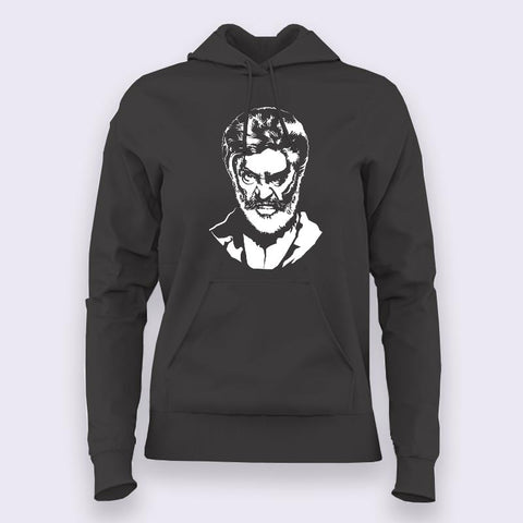 Kaala Angry Face Rajini Hoodies For Women Online India