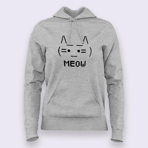 Meow Cat Smiley Emoticon Hoodies For Women Online India