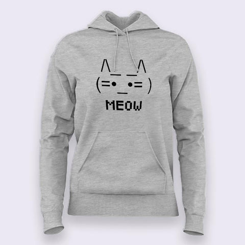 Meow Cat Smiley Emoticon Hoodies For Women Online India