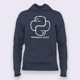Python - Readability Counts Hoodies For Women Online India
