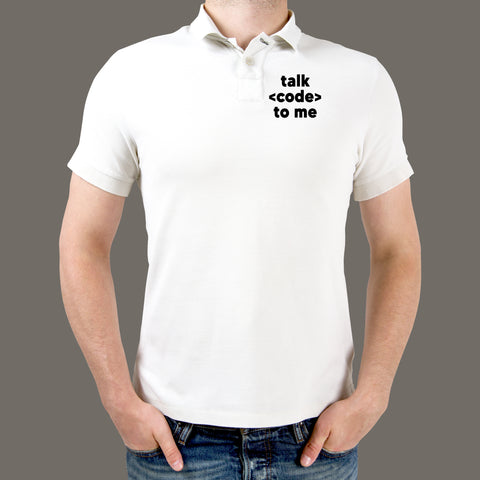 Talk Code To Me Funny Programmer And Coder Polo T-Shirt For Men Online