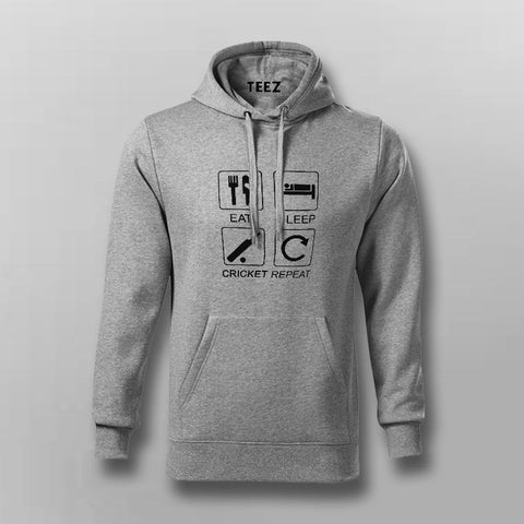 Eat Sleep Cricket Repeat Hoodies For Men Online India