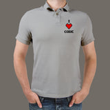 I Love Code  Polo T-Shirt For Men