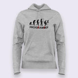 Evolution Of Man Computer Programmer Hoodies For Women Online India
