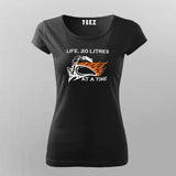 20 Litres At A Time Women's Biker Life T-Shirt Online India
