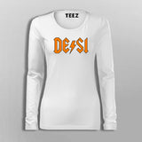 Stylish DESI Logo Women's Cotton T-Shirt