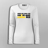 When Life Give You Lemons Make Lemon Full Sleeve  T-Shirt For Women India