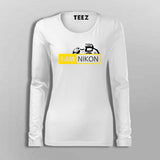 I Am Nikon Full Sleeve  T-Shirt For Women India