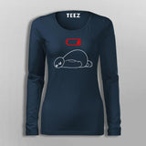 Low Battery Funny  T-Shirt For Women