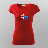 21 Half Marathon Cool Marathoner  T-shirts  For Women