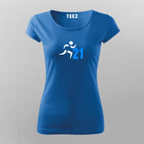 21 Half Marathon Cool Marathoner  T-shirts  For Women