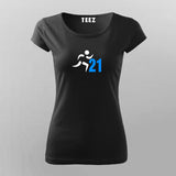 21 Half Marathon Cool Marathoner  T-shirts  For Women