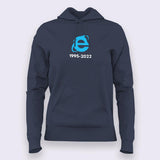 Rip Internet Explorer Programming Hoodie For Women