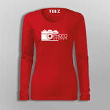 Photographer Full Sleeve  T-Shirt For Women