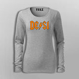 Stylish DESI Logo Women's Cotton T-Shirt