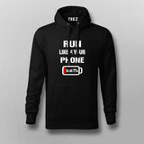Run Like Your Phone Hoodies For Men