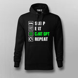 Sleep Eat ChatGPT Repeat Hoodies For Men