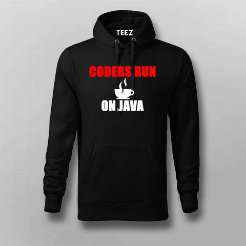Coders Run On Java hoodie for men india