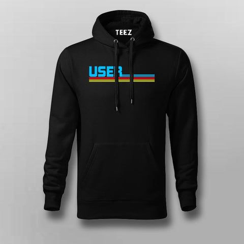 User - Simple Bold Text Hoodie for Tech Enthusiasts
